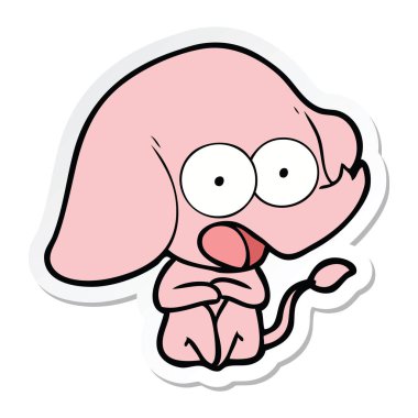 etiket sevimli çizgi fil