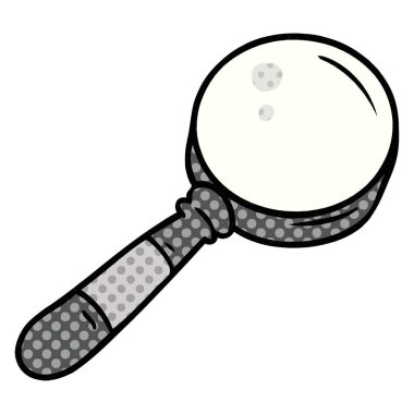 çizgi film doodle bir büyüteç