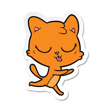 kedi tıslama çizgi film etiketi