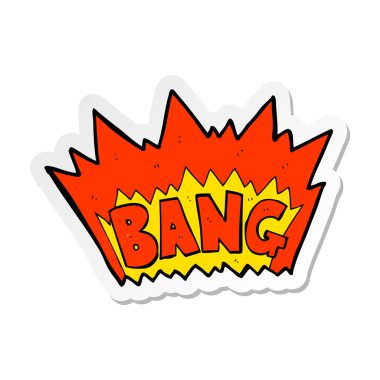 etiket bir karikatür patlama