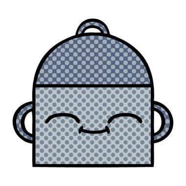 çizgi roman tarzı karikatür bir pişirme tencere