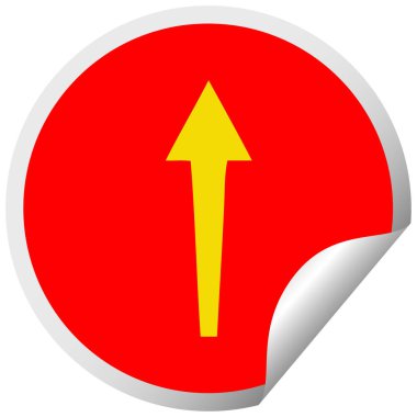 ilginç dairesel peeling etiket karikatür oku