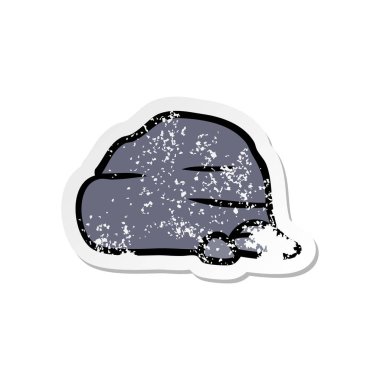 sıkıntılı etiket karikatür doodle taş ve çakıl