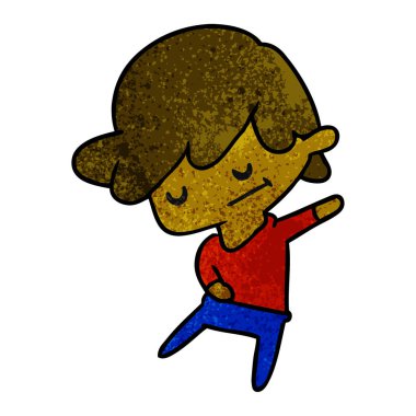 kawaii hoş çocuk, dokulu çizgi film