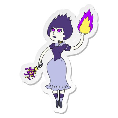 bir çizgi film vampir kız döküm ateş topu etiket