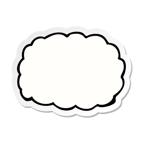 Sticker Cartoon Cloud Symbol — Stock Vector