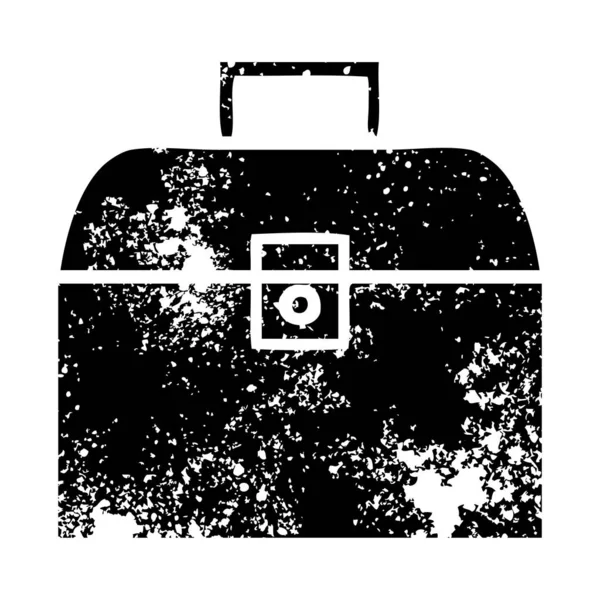 Caja metálica símbolo angustiado — Archivo Imágenes Vectoriales