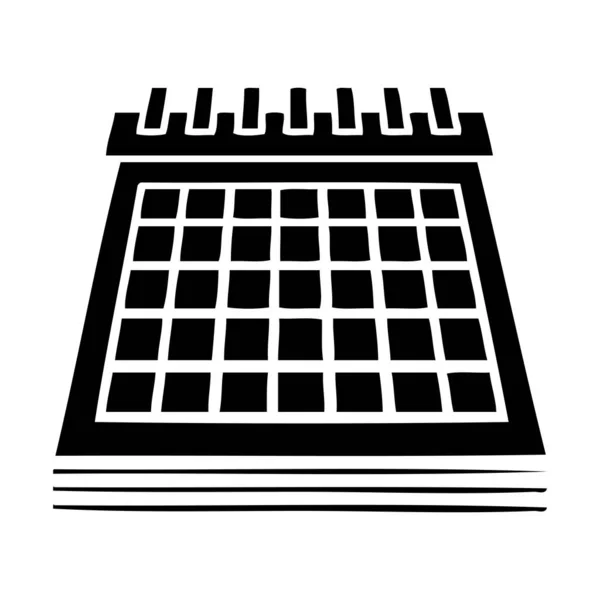 Symbole plat calendrier de travail — Image vectorielle