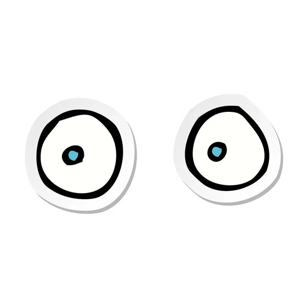 Sticker of a cartoon eyes — Stock Vector