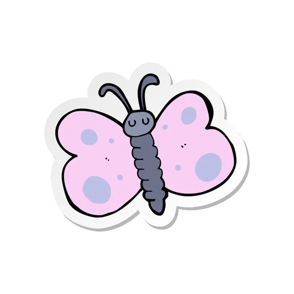 Pegatina Una Mariposa Dibujos Animados — Vector de stock