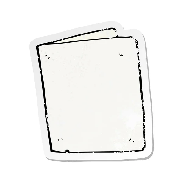 Retro distressed sticker of a cartoon folded card — Stock Vector