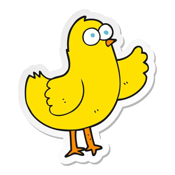 Sticker Van Een Vogel Cartoon — Stockvector