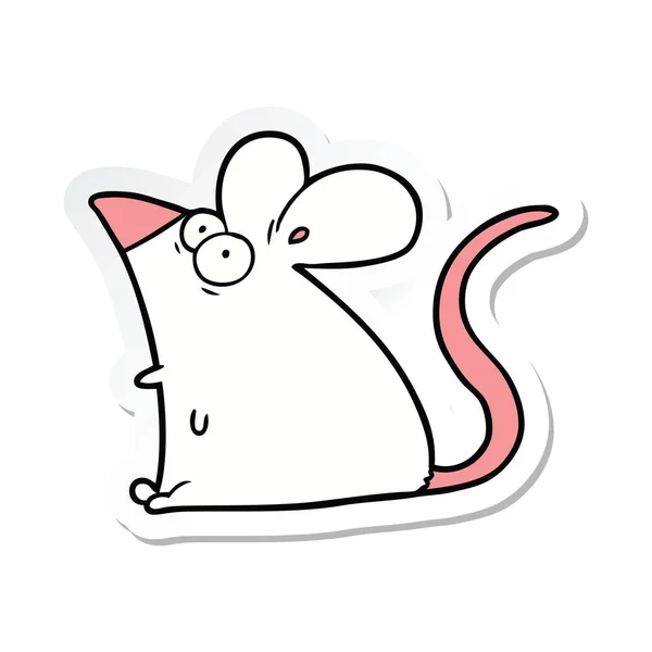 Sticker van een cartoon bang muis — Stockvector