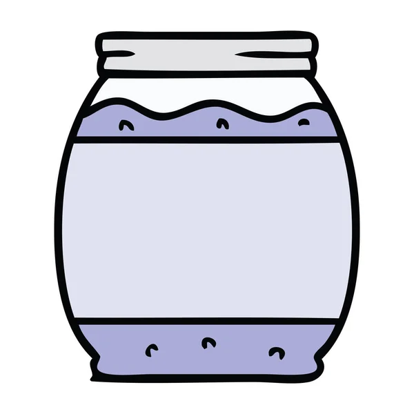 Cartoon doodle jahodového džemu — Stockový vektor