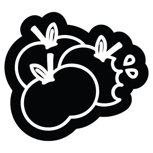 Ikona soczyste jabłka — Wektor stockowy