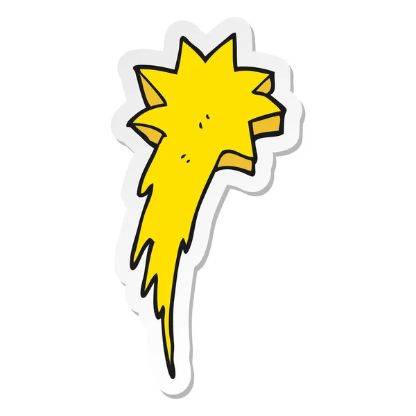 Sticker Van Een Cartoon Shooting Star Symbool — Stockvector