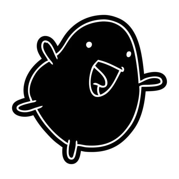 Cartoon icon kawaii cute happy bean — Stock Vector