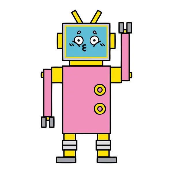Cute cartoon robot — Stock Vector