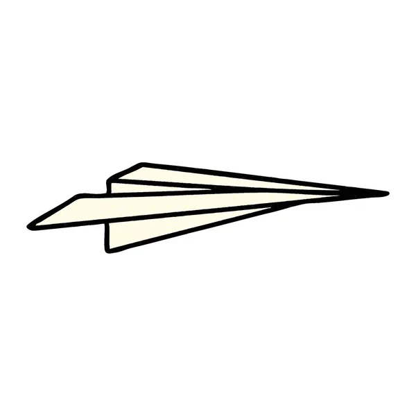 Comic Book Style Cartoon Paper Aeroplane — Stock Vector