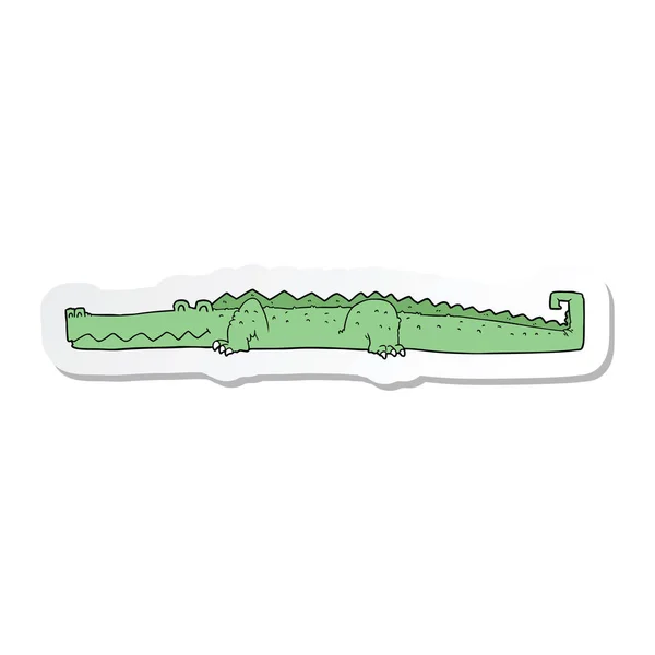 Sticker Cartoon Crocodile — Stock Vector