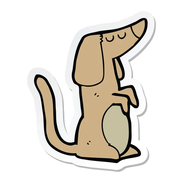 Sticker Van Hond Van Een Cartoon — Stockvector