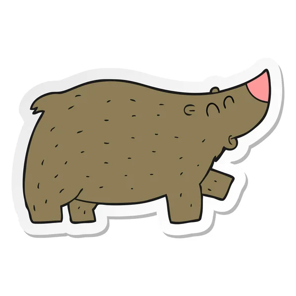 Etiqueta de um urso de desenho animado —  Vetores de Stock
