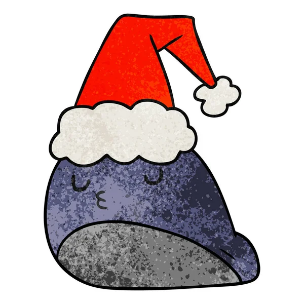 Noel dokulu karikatür kawaii sülük el çekilmiş