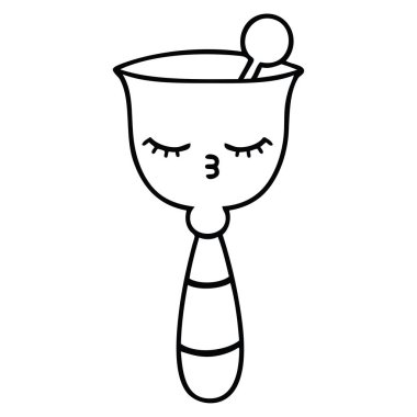 okul zili çizim karikatür