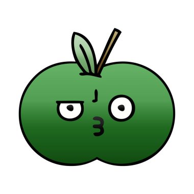 Sulu bir Apple Gradient gölgeli çizgi film