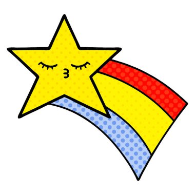 çizgi roman tarzı çizgi film çekim rainbow yıldız