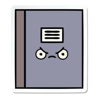 sevimli çizgi Notebook etiket