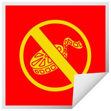 kare etiketi karikatür peeling hiç film izin işaret