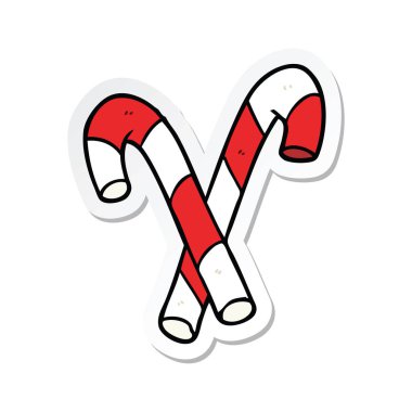 baston şekerler bir çizgi film etiketi