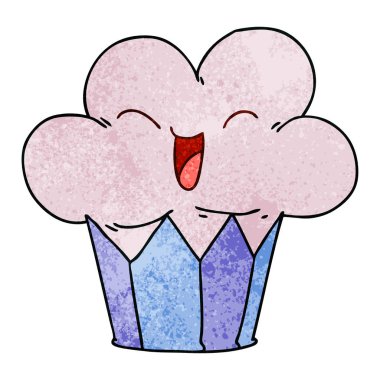 ilginç el karikatür mutlu kek çekilmiş