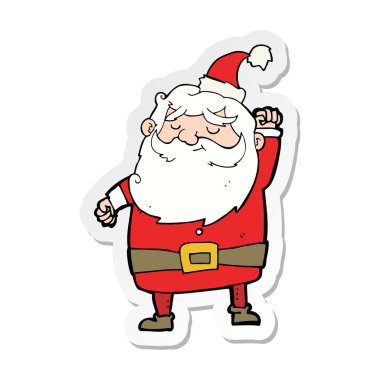 etiket bir karikatür Noel Baba hava Delme