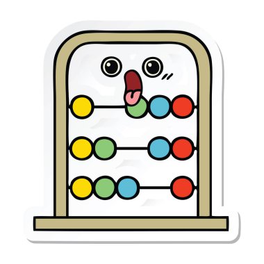 sevimli çizgi abacus etiket