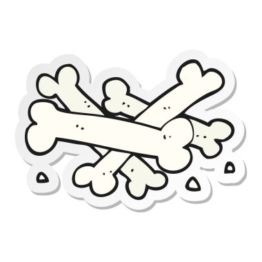 bir çizgi film yığın kemik plakası