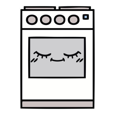 sevimli çizgi mutfak fırın