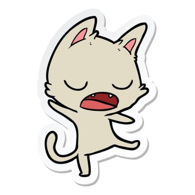 konuşan bir kedi çizgi film etiketi