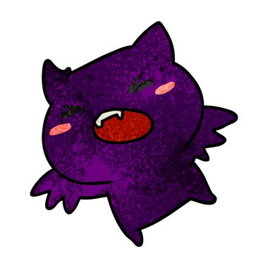 kawaii şirin yarasa dokulu karikatür çizimi