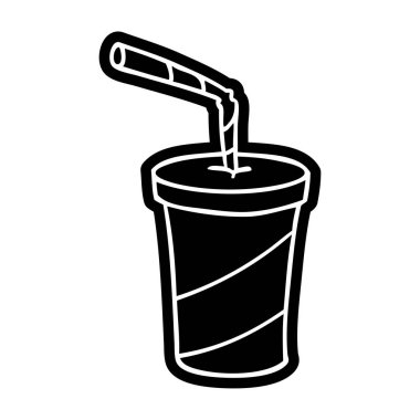 çizgi film simgesi fastfood içeceği