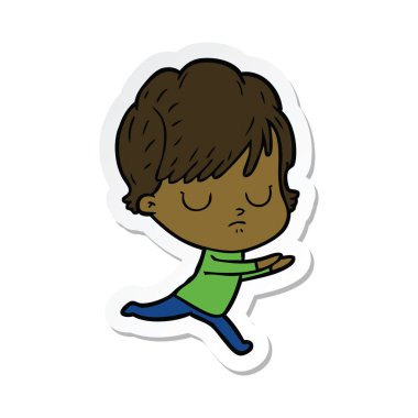 bir çizgi film kadının etiket