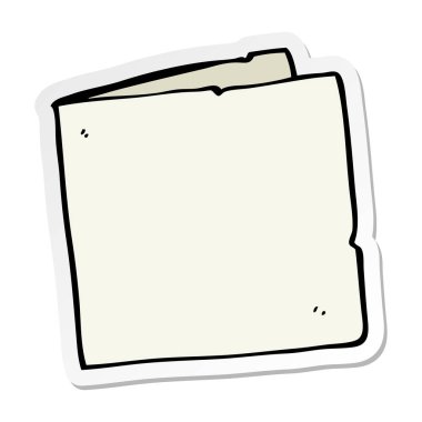 çizgi film boş bir kart çıkartması