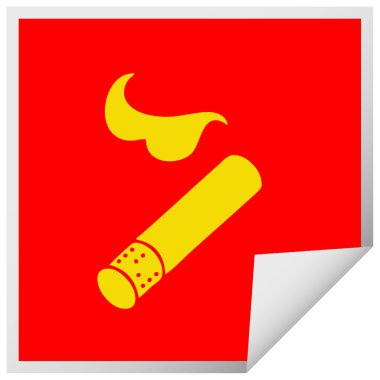 Sigara İçilmeyen etiket karikatür peeling Meydanı