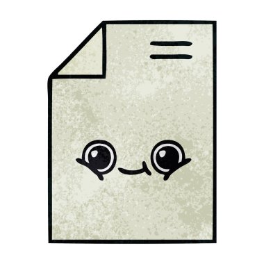 Retro grunge doku karikatür kağıdın 