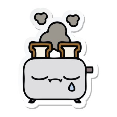 sevimli çizgi dolusu etiket