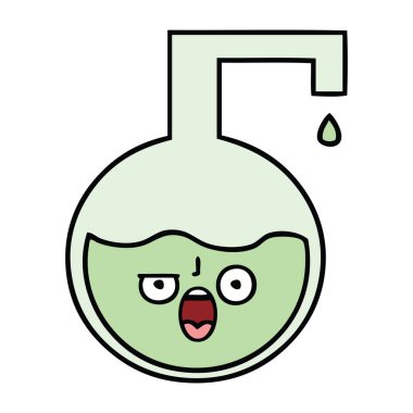 sevimli çizgi bilimsel deney 