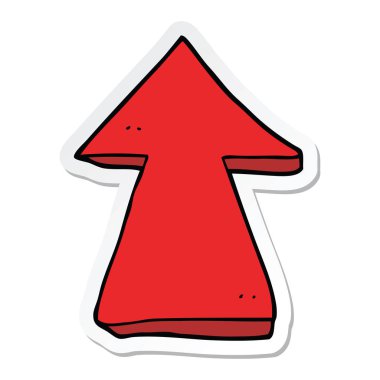 etiket bir karikatür işaret eden ok