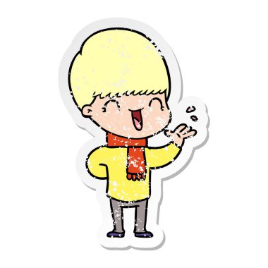 bir mutlu çizgi film çocuk sıkıntılı etiket