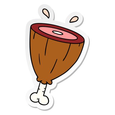 etiket karikatür doodle jambon bir eklemi